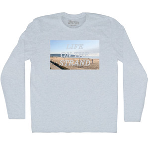 LIFE ON THE STRAND Adult Tri-Blend Long Sleeve T-shirt - Athletic White LIFE ON THE STRAND Adult Tri-Blend Long Sleeve T-shirt - Athletic White