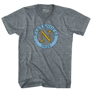 Napoli N Crest 1926 Soccer Adult Tri-Blend V-neck T-shirt - Athletic Grey Napoli N Crest 1926 Soccer Adult Tri-Blend V-neck T-shirt - Athletic Grey