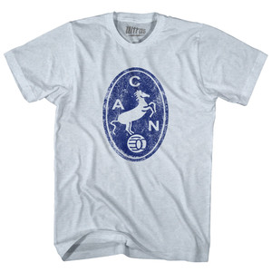 Napoli Vintage Horse Soccer Crest Adult Tri-Blend T-shirt - Athletic White Napoli Vintage Horse Soccer Crest Adult Tri-Blend T-shirt - Athletic White