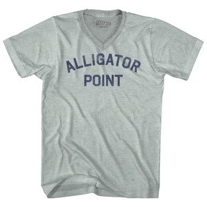 Alligator Point Adult Tri-Blend V-neck T-shirt - Athletic Cool Grey Alligator Point Adult Tri-Blend V-neck T-shirt - Athletic Cool Grey