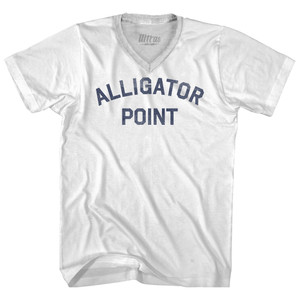 Alligator Point Adult Tri-Blend V-neck T-shirt - White