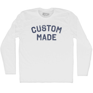 Custom Made Adult Cotton Long Sleeve T-shirt - White