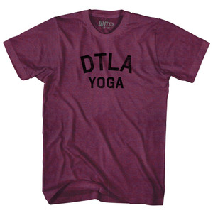 DTLA Yoga Adult Tri-Blend T-shirt - Athletic Cranberry