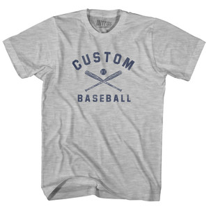 Custom Baseball Youth Cotton T-shirt - Grey Heather Custom Baseball Youth Cotton T-shirt - Grey Heather