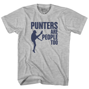 Punters Are People Too Adult Cotton T-shirt - Grey Heather