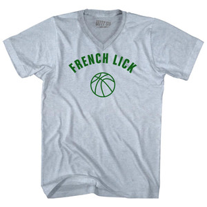 French Lick Basketball Adult Tri-Blend V-neck T-shirt - Athletic White French Lick Basketball Adult Tri-Blend V-neck T-shirt - Athletic White