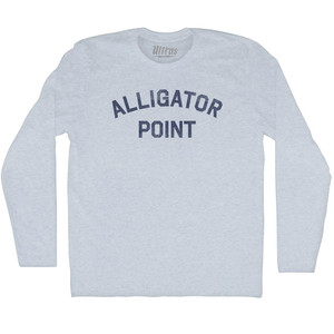Alligator Point Adult Tri-Blend Long Sleeve T-shirt - Athletic White Alligator Point Adult Tri-Blend Long Sleeve T-shirt - Athletic White