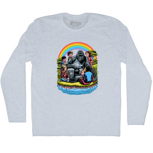 Harambe In Heaven Adult Tri-Blend Long Sleeve T-shirt - Athletic White Harambe In Heaven Adult Tri-Blend Long Sleeve T-shirt - Athletic White