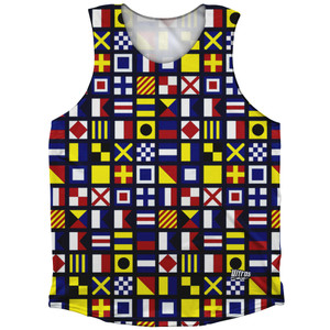 Sailing Nautical Flags Athletic Tank Top - Navy Sailing Nautical Flags Athletic Tank Top - Navy