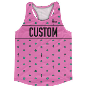 Tequilla Pattern Finish Line Custom Running Track Tops Made In USA - Hot Pink Tequilla Pattern Finish Line Custom Running Track Tops Made In USA - Hot Pink