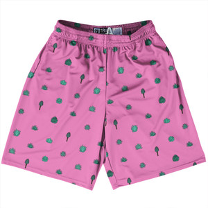 Tequilla Pattern Lacrosse Shorts Made In USA - Hot Pink Tequilla Pattern Lacrosse Shorts Made In USA - Hot Pink
