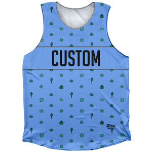 Tequilla Pattern Finish Line Custom Athletic Tank Top - Carolina Blue Tequilla Pattern Finish Line Custom Athletic Tank Top - Carolina Blue