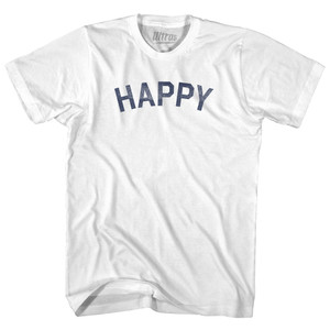 Happy Womens Cotton Junior Cut T-Shirt - White
