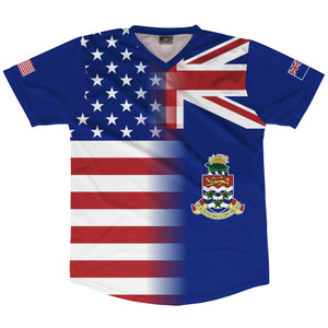 American Flag And Cayman IslAnds Flag Combination Soccer Jersey Made In USA American Flag And Cayman IslAnds Flag Combination Soccer Jersey Made In USA