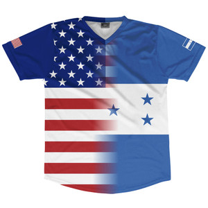 American Flag And Honduras Flag Combination Soccer Jersey Made In USA American Flag And Honduras Flag Combination Soccer Jersey Made In USA