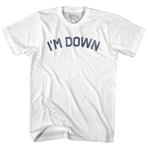 I'm Down Womens Cotton Junior Cut T-Shirt - White