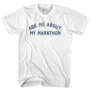 Ask Me About My Marathon Youth Cotton T-shirt - White