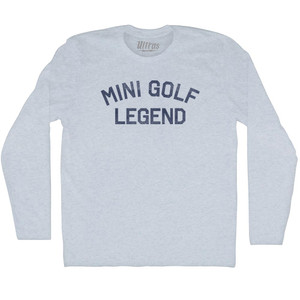 Mini Golf Legend Adult Tri-Blend Long Sleeve T-shirt - Athletic White Mini Golf Legend Adult Tri-Blend Long Sleeve T-shirt - Athletic White