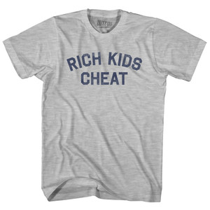 Rich Kids Cheat Adult Cotton T-shirt - Grey Heather