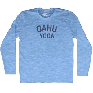 Oahu Yoga Adult Tri-Blend Long Sleeve T-shirt - Athletic Blue