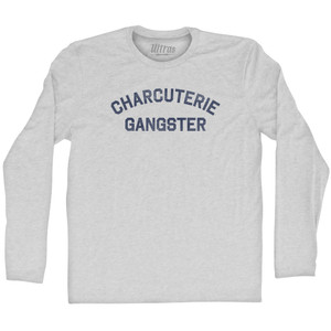Charcuterie Gangster Adult Cotton Long Sleeve T-shirt - Grey Heather Charcuterie Gangster Adult Cotton Long Sleeve T-shirt - Grey Heather