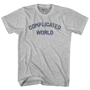 Complicated World Womens Cotton Junior Cut T-Shirt - Grey Heather Complicated World Womens Cotton Junior Cut T-Shirt - Grey Heather
