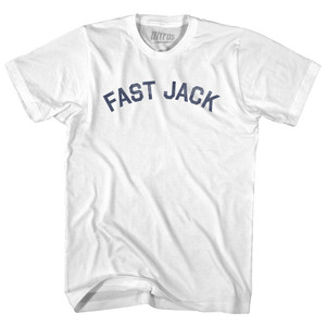 Fast Jack Womens Cotton Junior Cut T-Shirt - White