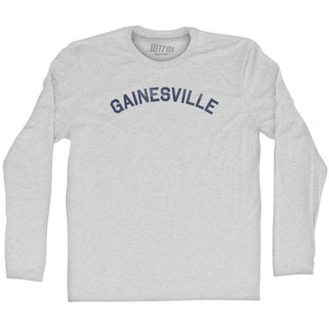 Gainesville Adult Cotton Long Sleeve T-shirt - Grey Heather