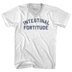 Intestinal Fortitude Adult Tri-Blend V-neck T-shirt - White