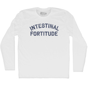Intestinal Fortitude Adult Cotton Long Sleeve T-shirt - White
