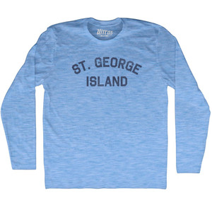 St. George Island Adult Tri-Blend Long Sleeve T-shirt - Athletic Blue