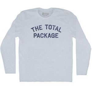 The Total Package Adult Tri-Blend Long Sleeve T-shirt - Athletic White The Total Package Adult Tri-Blend Long Sleeve T-shirt - Athletic White