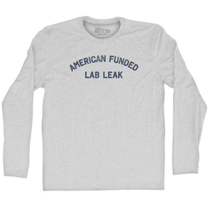 American Funded Lab Leak Adult Cotton Long Sleeve T-shirt - Grey Heather