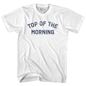 Top Of The Morning Womens Cotton Junior Cut T-Shirt - White