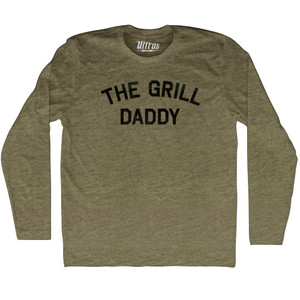The Grill Daddy Adult Tri-Blend Long Sleeve T-shirt - Military Green