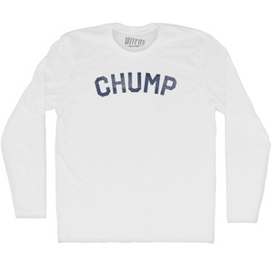 Chump Adult Cotton Long Sleeve T-shirt - White