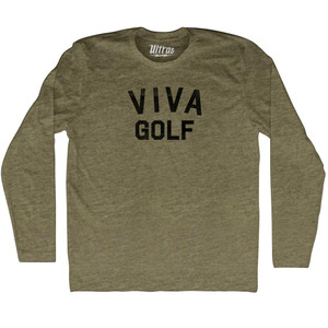 Viva Golf Adult Tri-Blend Long Sleeve T-shirt - Military Green Viva Golf Adult Tri-Blend Long Sleeve T-shirt - Military Green