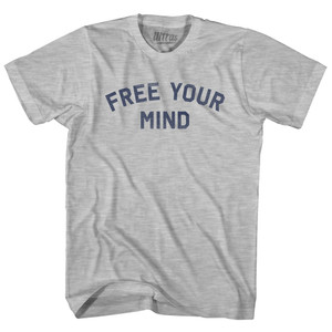 Free Your Mind Womens Cotton Junior Cut T-Shirt - Grey Heather