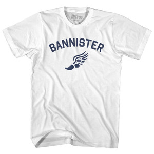 Bannister Track Running Winged Foot Youth Cotton T-shirt - White Bannister Track Running Winged Foot Youth Cotton T-shirt - White