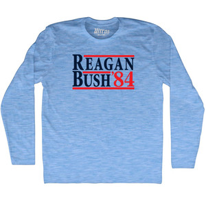 Reagan Bush 84 Adult Tri-Blend Long Sleeve T-shirt - Athletic Blue Reagan Bush 84 Adult Tri-Blend Long Sleeve T-shirt - Athletic Blue