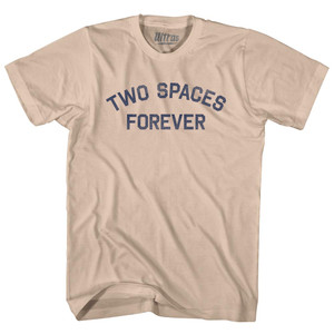 Two Spaces Forever Adult Cotton T-shirt - Creme
