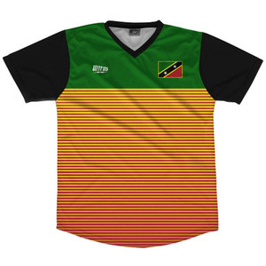 Saint Kitts And Nevis Rise Soccer Jersey Made In USA - Yellow Green Saint Kitts And Nevis Rise Soccer Jersey Made In USA - Yellow Green
