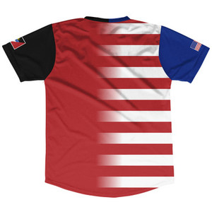 American Flag And Antigua And Barbuda Flag Combination Soccer Jersey Made In USA American Flag And Antigua And Barbuda Flag Combination Soccer Jersey Made In USA