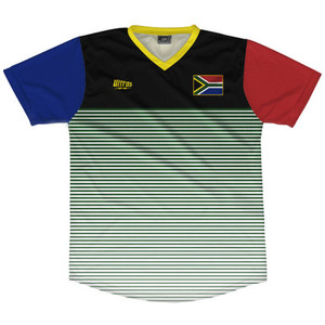 South Africa Rise Soccer Jersey Made In USA - Black Green South Africa Rise Soccer Jersey Made In USA - Black Green