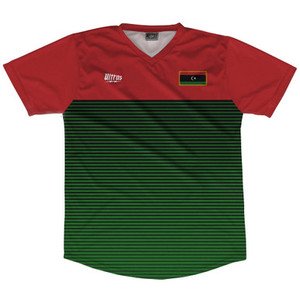 Libya Rise Soccer Jersey Made In USA - Red Green Libya Rise Soccer Jersey Made In USA - Red Green