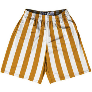 Burnt Orange & White Vertical Stripe Lacrosse Shorts Made In USA by Tribe Lacrosse Burnt Orange & White Vertical Stripe Lacrosse Shorts Made In USA by Tribe Lacrosse