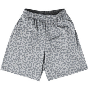 Cheetah Two Tone Cool Grey Lacrosse Shorts Made In USA - Cool Grey Cheetah Two Tone Cool Grey Lacrosse Shorts Made In USA - Cool Grey