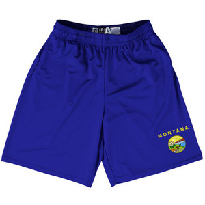 Montana US State Flag Lacrosse Shorts Made In USA by Lacrosse Shorts Montana US State Flag Lacrosse Shorts Made In USA by Lacrosse Shorts