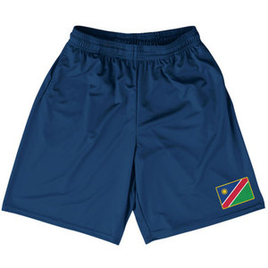 Namibia Country Heritage Flag Basketball Practice Shorts Made In USA by Ultras Namibia Country Heritage Flag Basketball Practice Shorts Made In USA by Ultras