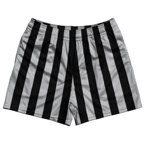 Medium Gray & Black Rugby Gym Short 5 Inch Inseam With Pockets Made In USA - Medium Gray & Black Medium Gray & Black Rugby Gym Short 5 Inch Inseam With Pockets Made In USA - Medium Gray & Black